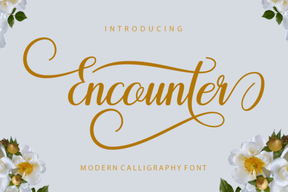 Encounter: A Modern Script Font for Editorial Design
