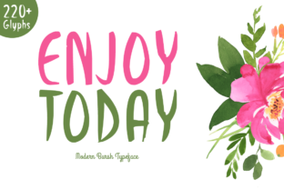 Enjoy Today Modern Brush Font for Crafters