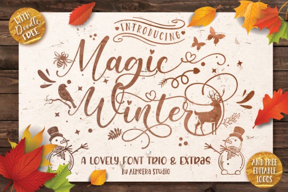 Magic Winter Trio: A Premium Script Handwritten Typeface for Seasonal Campaigns