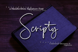 Scripty: A Handwritten Signature Font for Branding and Logos